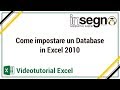 Excel lezione 1 - Come impostare un database in Excel 2010