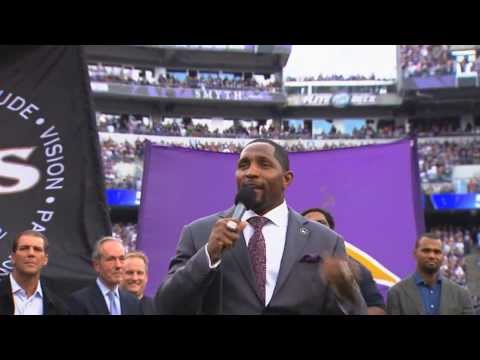 Ray Lewis Inducted Into Baltimore Ravens Ring of Honor