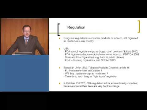 How e-cigarettes should be regulated (Jean-François Etter for University of California Webcast)