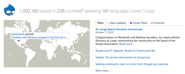 Drupal.org screenshot