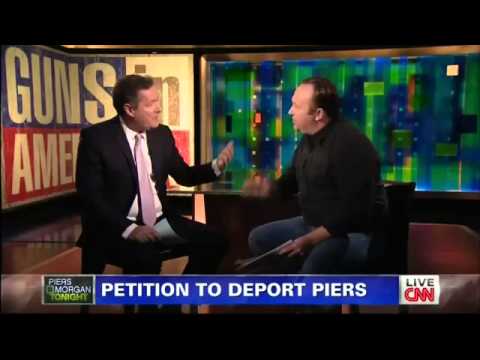 Alex Jones vs Piers Morgan On Gun Control - CNN 1/7/2013