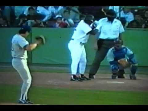 Texas Rangers' Jose Canseco Pitching At Fenway Park!