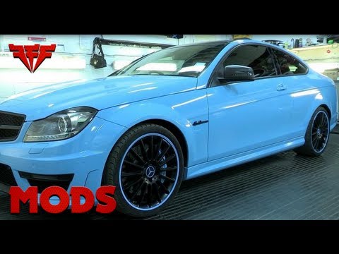 Swansea City footballer's C63 AMG turns baby blue - Sweet Wrap