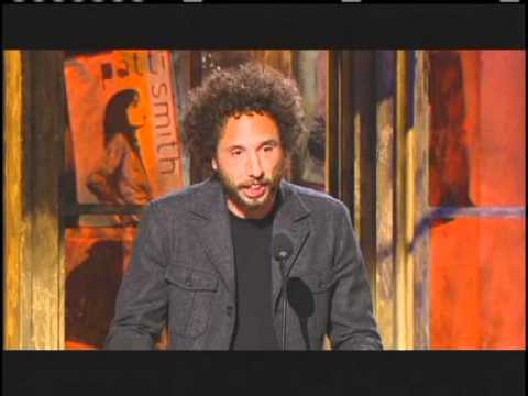 Zack De La Rocha inducts Patti Smith Rock and Roll Hall of Fame Inductions 2007