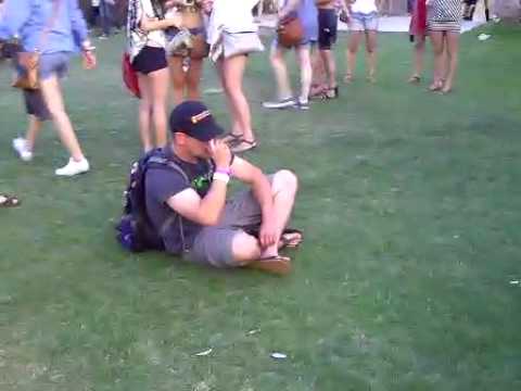 Wasted guy at Coachella 2010 - FRIDAY