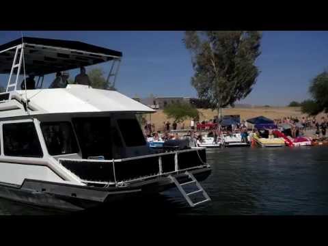 Houseboat crashes boats The Channel Lake Havasu