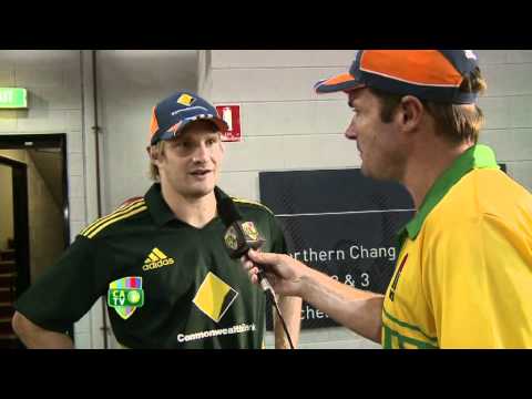 Shane Watson talks to CATV after his 161 Not Out