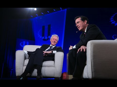 President Clinton and Stephen Colbert Answer Questions from CGI U Attendees