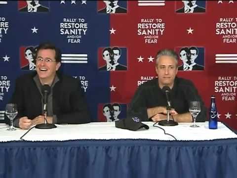 Jon Stewart & Stephen Colbert Sanity/Fear Press Conference