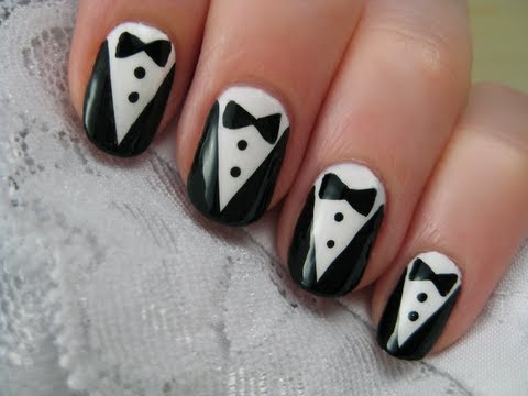 Tuxedo Nail Art