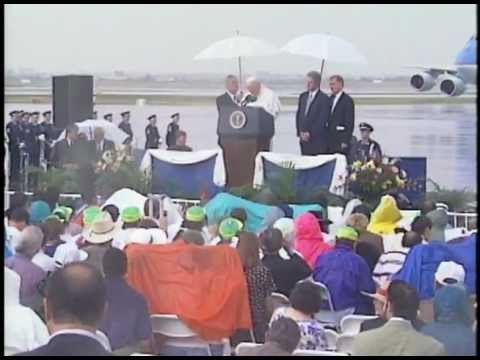 President Clinton and Pope John Paul II in Denver, CO