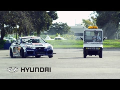 Genesis Coupe Drift Car Heist from Hyundai Headquarters featuring Rhys Millen