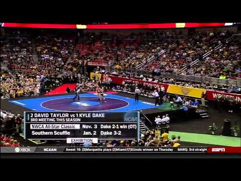 2013 NCAA Wrestling National Championships D1 Kyle Dake (Cornell) vs David Taylor (PSU)