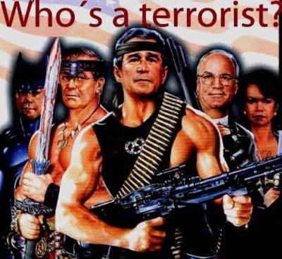 White House terrorists: Bush, Cheney, Powell, Rice, Rusmfeld, Ashcroft