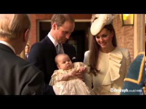 Prince George arrives for christening at St James's Palace