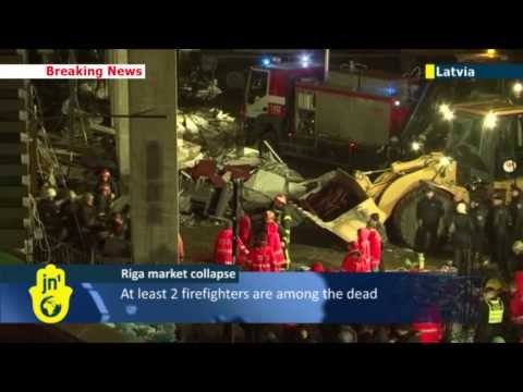 At least 6 people were killed and a number of people are feared trapped after a Maxima grocery store\'s roof collapsed on 21 November in Riga, the capital of Latvia. Media reported reported that 20 people were injured in the accident, while the BBC says that 10 people suffered injury. The Associated Press reports that three people were killed, including a firefighter. The cause of the collapse has yet to be determined, and rescue workers are looking for more people who were trapped in the rubble. Riga deputy mayor Andris Ameriks said that the collapse could have been caused by an explosion.