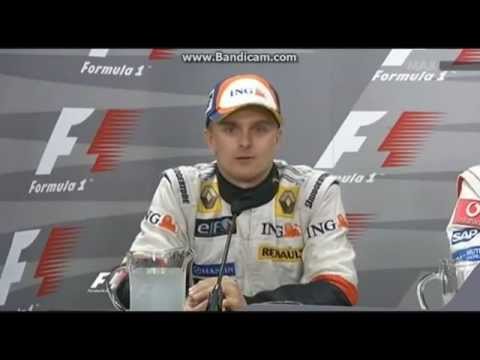 Heikki Kovalainen and Kimi Räikkönen speaking Finnish (Fuji 2007)