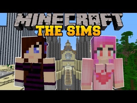 Minecraft : THE SIMS (BUILD ANYTHING, RELATIONSHIPS, STRUCTURES) Sim-U-Kraft Mod Showcase