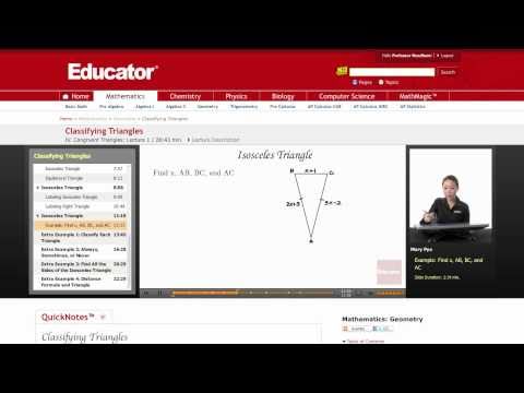 Geometry: Classifying Triangles Lesson