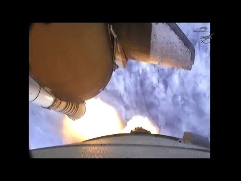 Full Ride on the Space Shuttle Boosters Natural Sound  STS-127