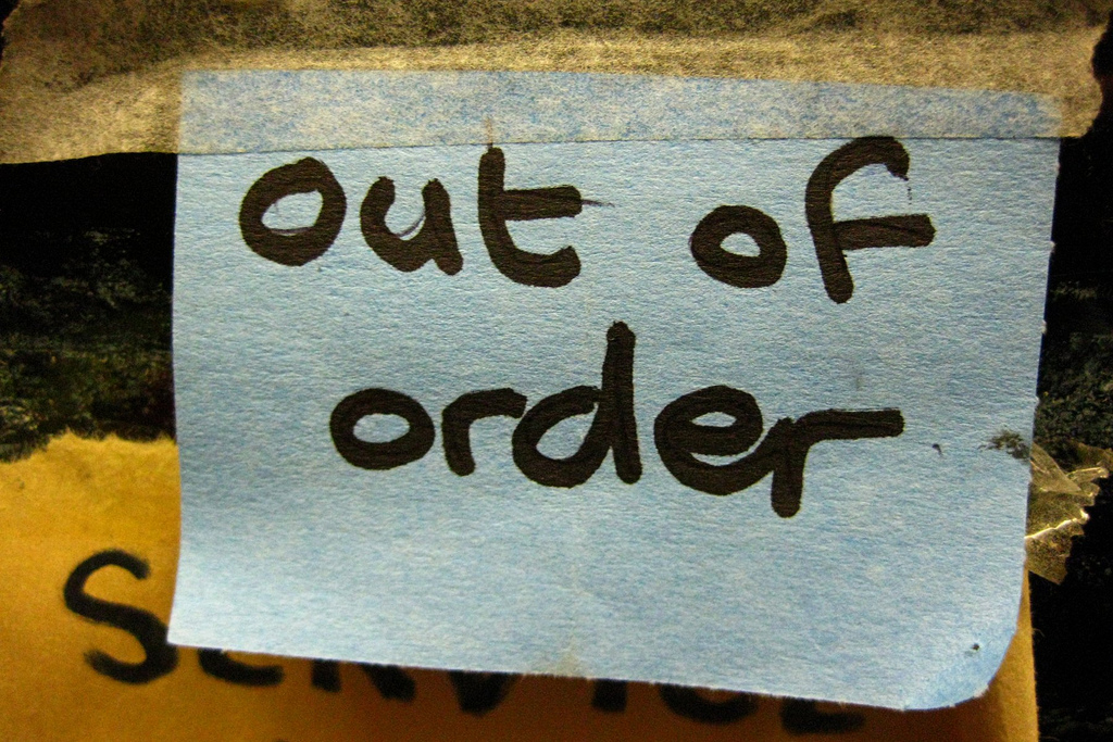 Out of order