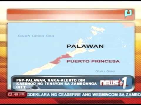 News@1: PNP-Palawan, naka-alerto rin kasunod ng tensyon sa Zamboanga City || Sept. 11, '13