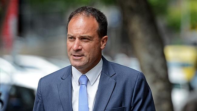 Geoff Shaw at the Magistrate's Court. Photo: Jake Nowakowski.