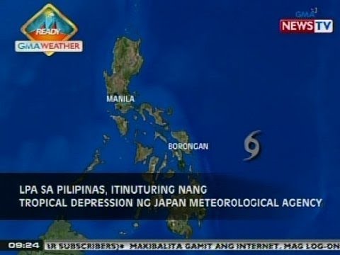 NTG: LPA sa bansa, itinuturing nang tropical depression ng Japan Meteorological Agency