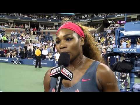 Serena Williams Vs Suarez Navarro US Open 2013 Quarter Finals Serena Williams Interview