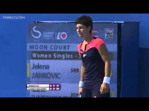 Jankovic Vs Suarez Navarro WTA China Open 2013 3R Match Point