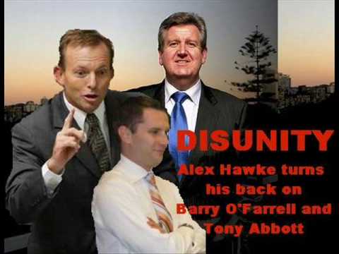 Disunity - Alex Hawke turns his back on Tony Abbott & Barry O'Farrell