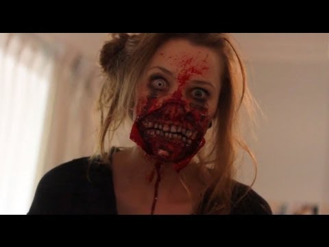 Ripped Mouth Zombie Makeup Application