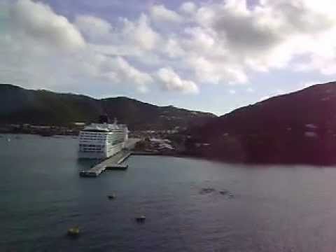 Docking in St Thomas on the Blake Shelton Cruise