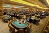 Gambling tables are set inside the casino during the opening ceremony of the Venetian Macao Resort Hotel in Macau Tuesday, Aug. 28, 2007. Casinos like the Wynn and Sands have already helped this southern coastal Chinese city surpass the Las Vegas Strip as the world's most lucrative gambling center. American billionaire Sheldon Adelson aims to take a step further with the US$2.4 billion (euro 1.8 billion) Venetian scheduled to open Tu