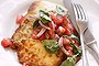 Haloumi with basil and tomato