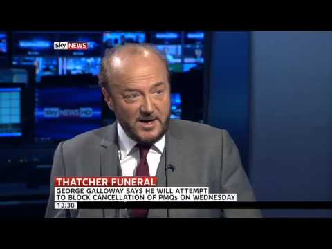 SkyNews: George Galloway continues anti-Margaret Thatcher rants (15Apr13)