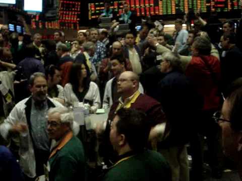 CBOT Trading Soybean market pit trading.