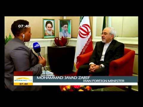 Desiree Chauke talks to Mohammad Javad Zarif (Iran's Foreign Minister)