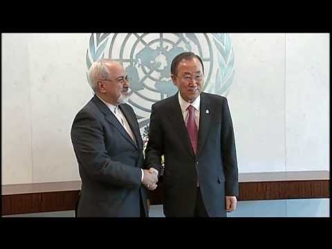 WorldLeadersTV: IRAN's JAWAD ZARIF & UN's BAN KI-MOON MEET at UNITED NATIONS