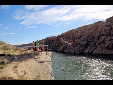 Clear Creek - AZ: Trampoline Cliff Jumping