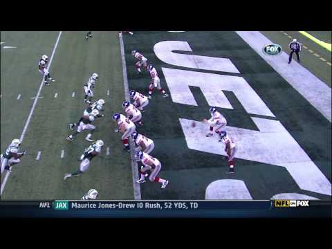 NEW YORK GIANTS Victor Cruz 99 Yard TD Catch vs NEW YORK Jets (12-24-11)