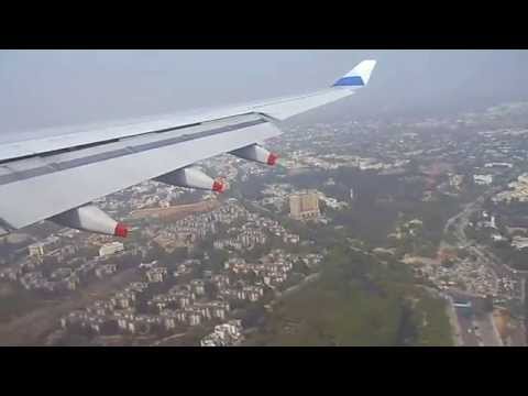 Landing at Delhi Airport runway 28