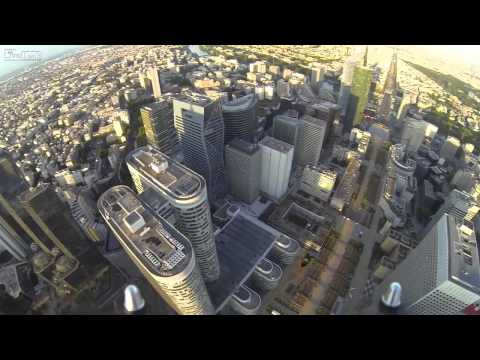 Custom made drone over La Défense, Paris   Europe's largest business district