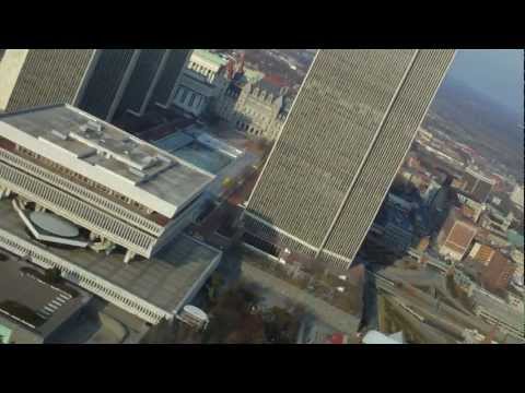 City of Albany, Capital of NY; RC Plane Flight with Onboard HD Camera