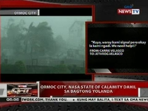 QRT: Ormoc City, nasa state of calamity dahil sa Bagyong Yolanda