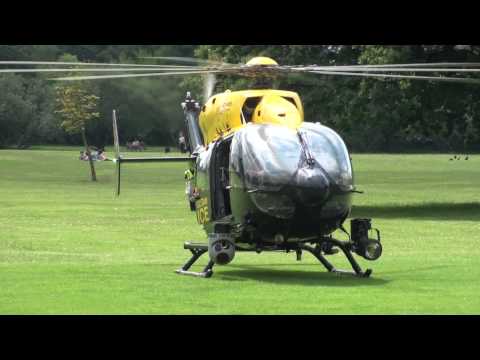 Metropolitan Police Helicopter - Start up, Take off and High Speed Pass!