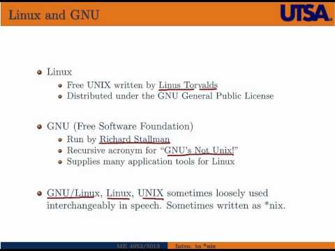 Introduction To Unix and Unix-like operating systems