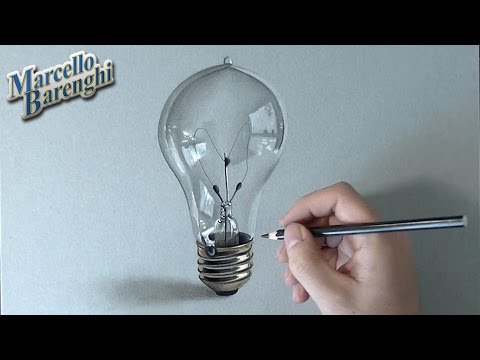 How I draw a lightbulb - realistic drawing