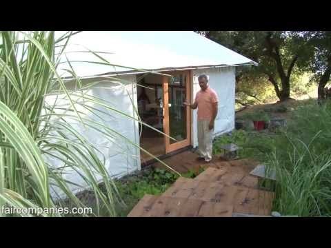 House of 3 tents: affordable cabin home in California