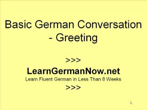 Learn How to Speak German -  Beginner German Conversation